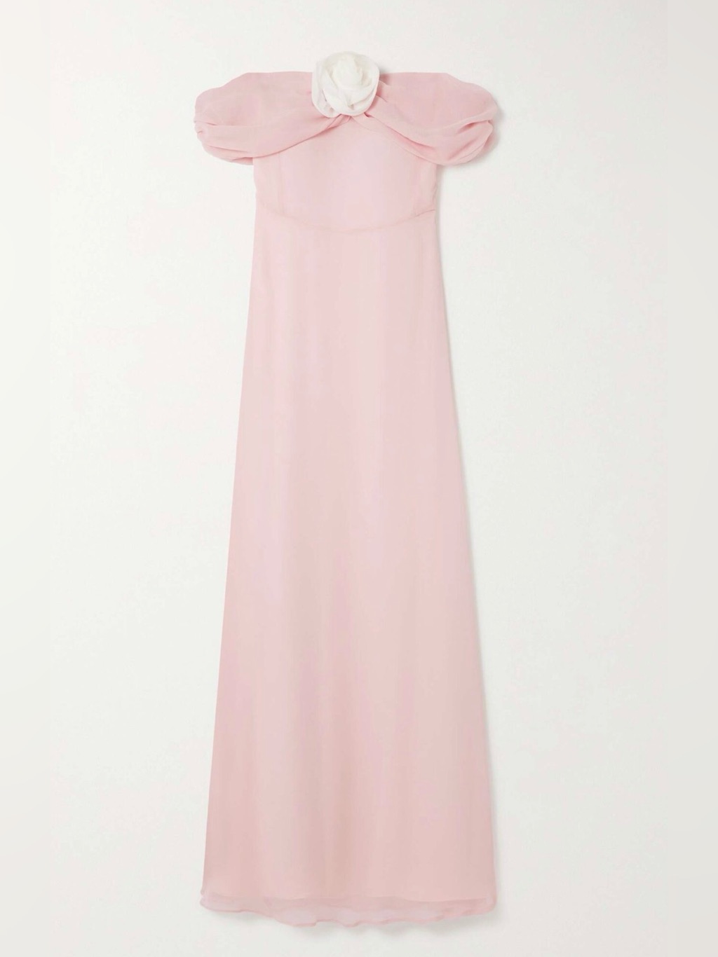Bernadette Blair Off-The-Shoulder Appliqud Silk-Georgette Maxi Dress